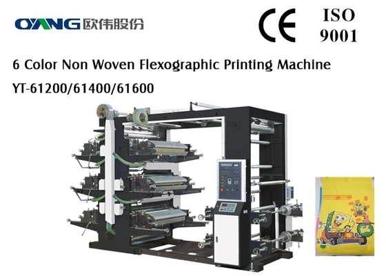 6 Flexographic μηχανήματα εκτύπωσης χρώματος για τη μη υφαμένη εκτύπωση ταινιών υφάσματος/pe